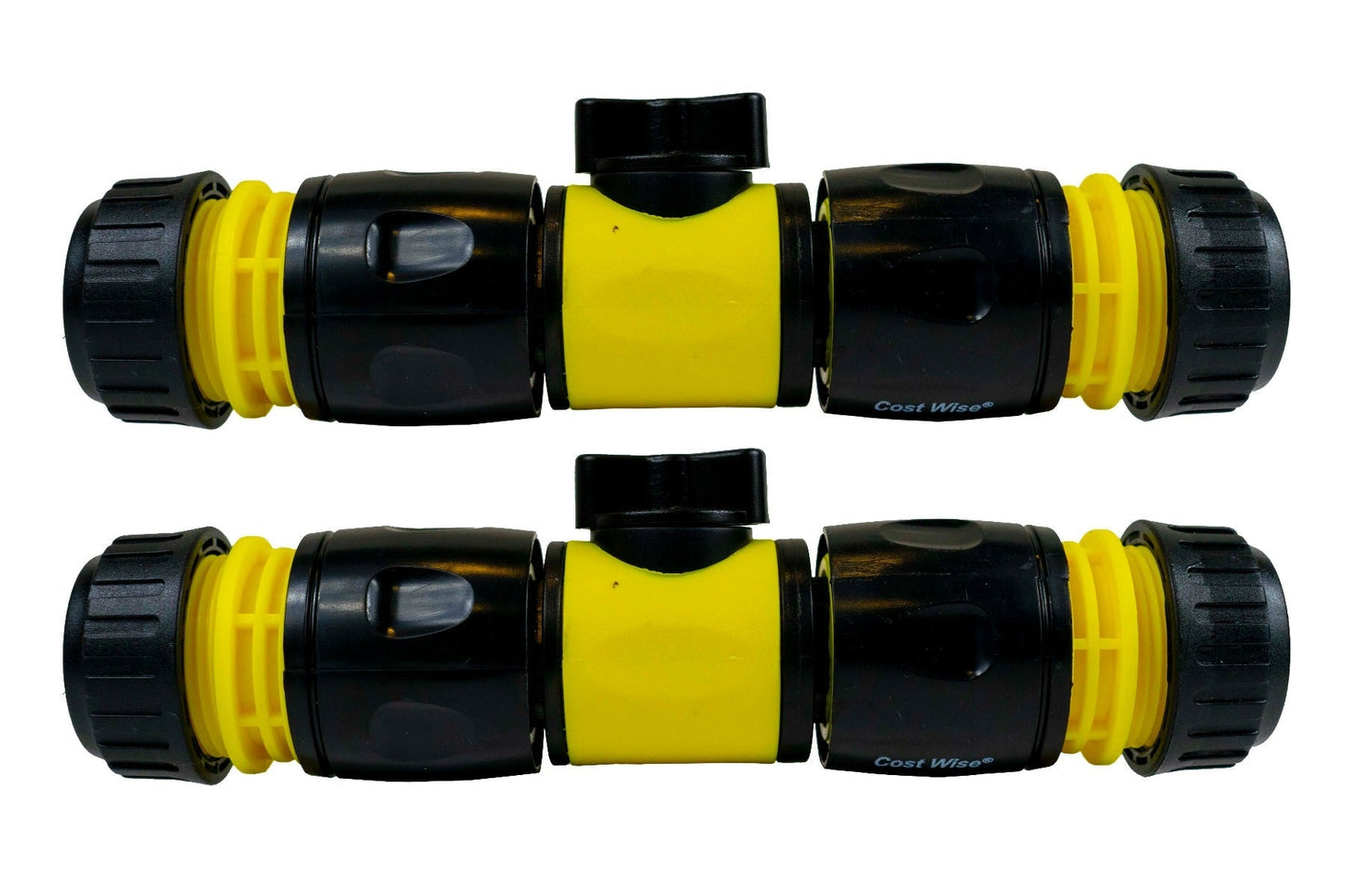Cost Wise Male‑Male Quick‑Connect Inline Hose Valve Set Yellow/Black