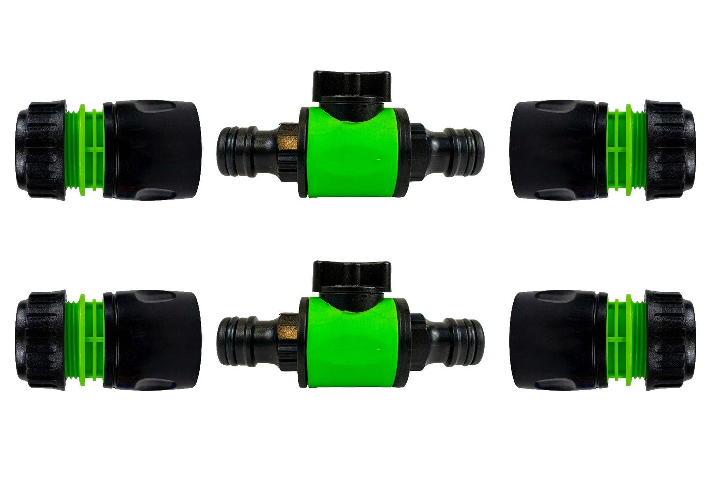 Cost Wise Male‑Male Quick‑Connect Inline Hose Valve Set Black/Green