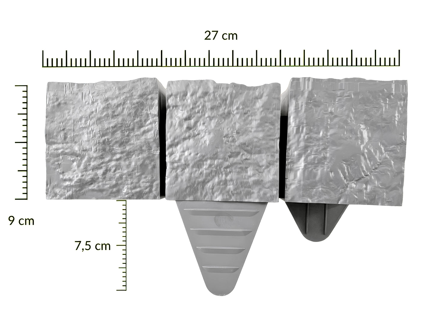 Black or Grey 27cm Garden Lawn Edging Palisade Anthracite Plastic Border Fence