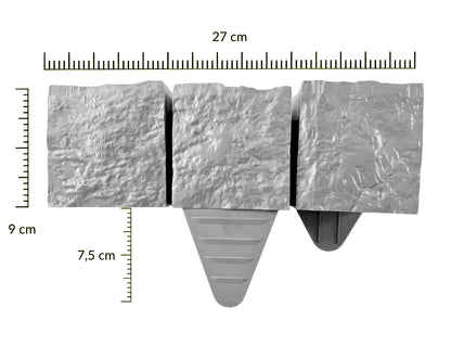 Black or Grey 27cm Garden Lawn Edging Palisade Anthracite Plastic Border Fence
