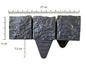 Black or Grey 27cm Garden Lawn Edging Palisade Anthracite Plastic Border Fence