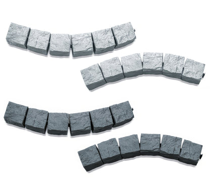 Black or Grey 27cm Garden Lawn Edging Palisade Anthracite Plastic Border Fence
