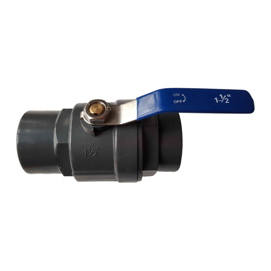 1.5″ BSP Female PP Stopcock Including Stainless Steel Ball Valve & Handle