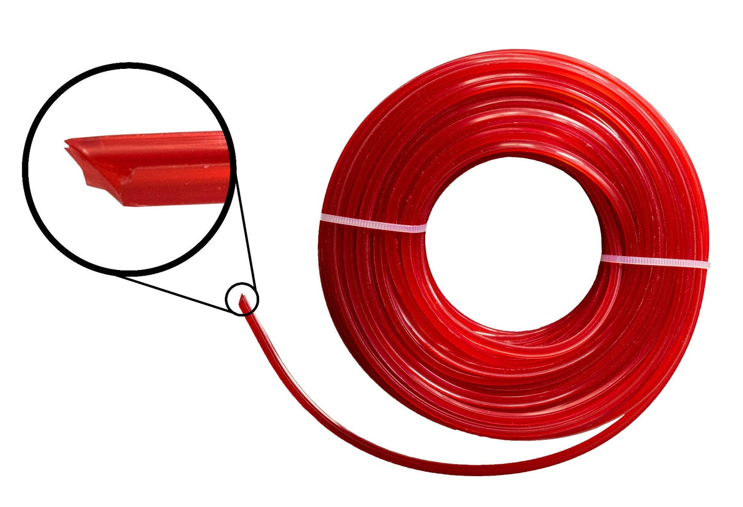 Red Star Shaped Grass Trimmer Line – 1.6mm x 15m
