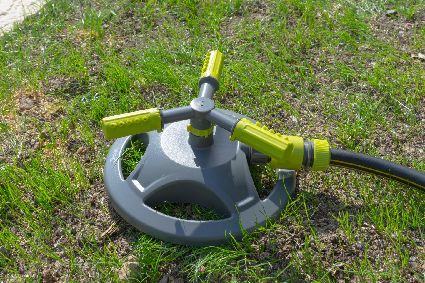 Bradas Lime Line 3‑Arm Rotating Garden Sprinkler