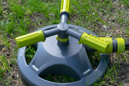 Bradas Lime Line 3‑Arm Rotating Garden Sprinkler