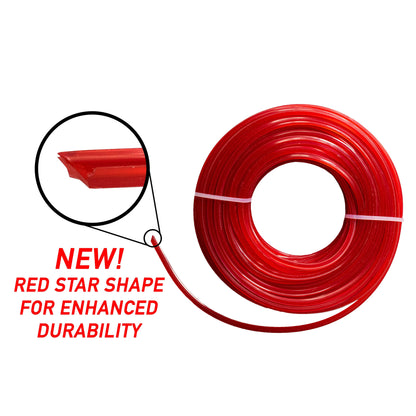 Red Star Shaped Grass Trimmer Line – 1.6mm x 15m