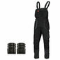 Bib & Brace Overalls Men Mechanic Work Trousers Multi Pocket Knee Pad - BLACK - 100 Slim