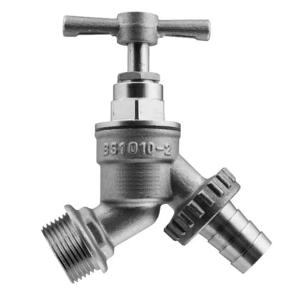 Outdoor Garden Tap 1/2" 3/4" BSP Brass Nickel Nylon Hose Connector Barb Options