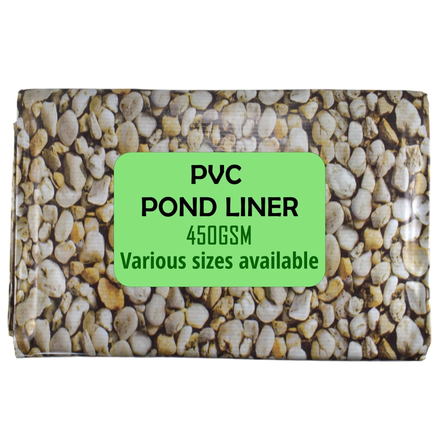 Pebble Effect Pond Liner 450gsm PVC with Underlay – Heavy Duty Garden Lining