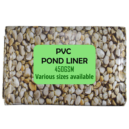 Pebble Effect Pond Liner 450gsm PVC with Underlay – Heavy Duty Garden Lining