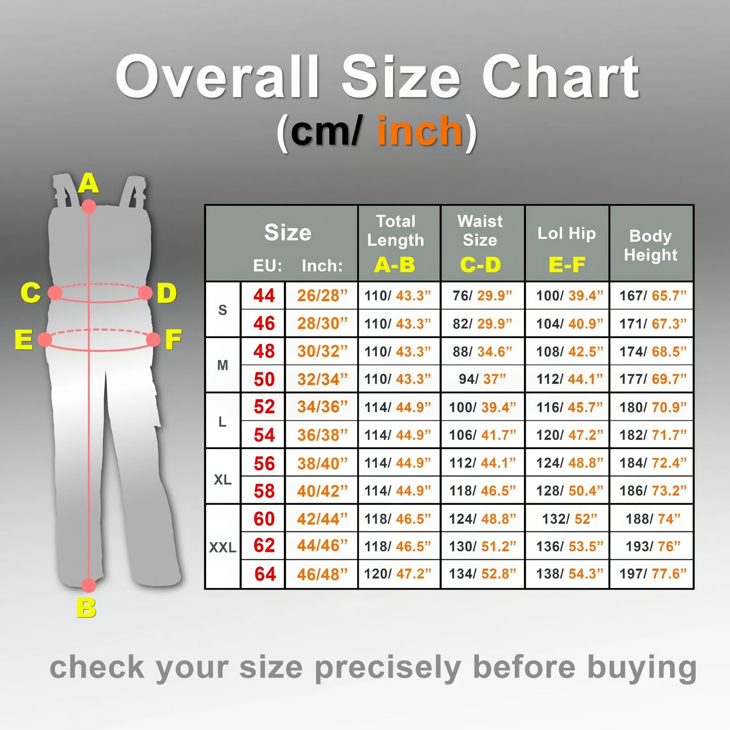 Bib & Brace Overalls Men Mechanic Work Trousers Multi Pocket Knee Pad - BLACK - 100 Slim