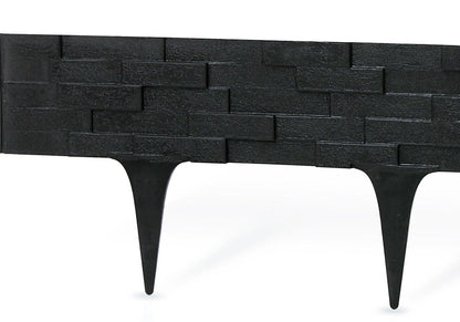 Flexible Garden Lawn Edging Border Brick Wood Rattan Landscape DIY 2.38m