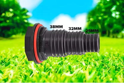 Stepped Multi-Size Pond/Water Butt Hosetails with Nut & Washer -4 SIZES