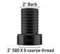 IBC Tank Adapter S60x6 1/2"-2" Hose Tail Connector Water Butt Fitting