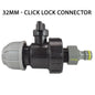 MDPE Pipe Valve Tap Connector 20 25 32mm Garden Hose BSP Click Lock