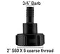 IBC Tank Adapter S60x6 1/2"-2" Hose Tail Connector Water Butt Fitting