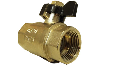 Nickel-Plated Brass Butterfly Valve 1" BSP Female
