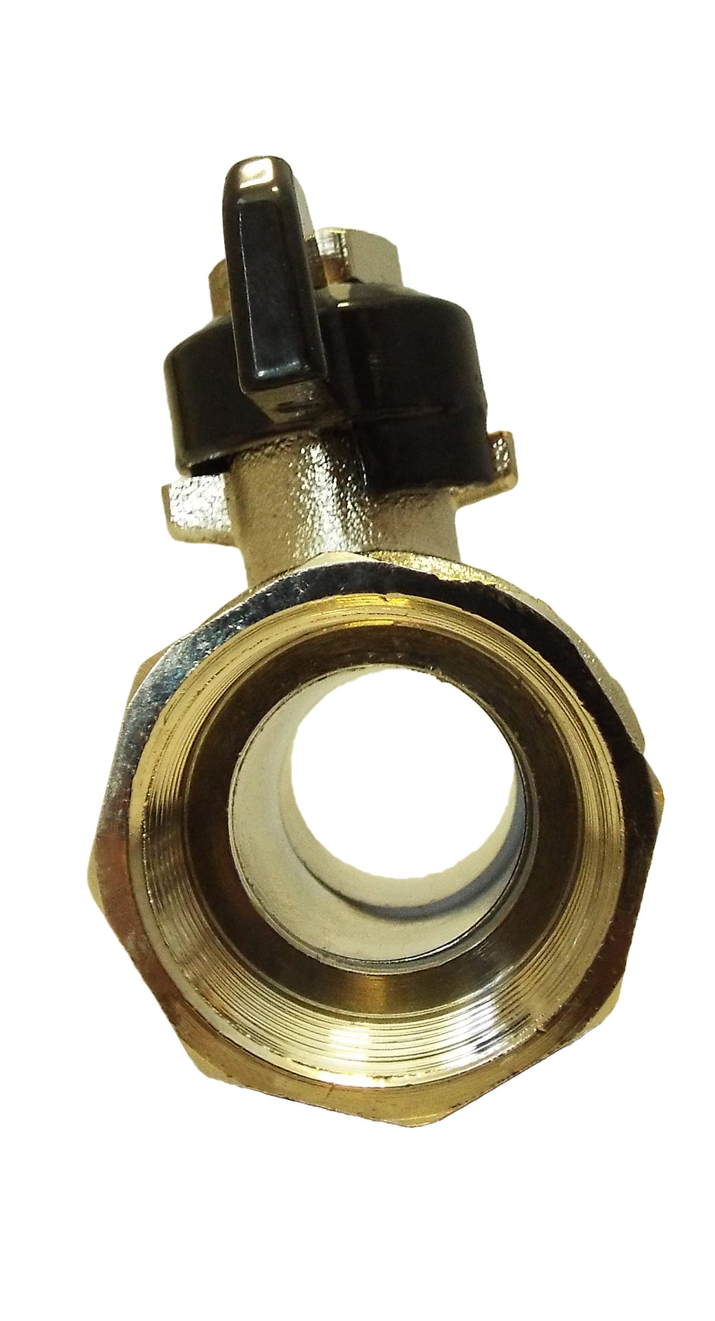 Nickel-Plated Brass Butterfly Valve 3/4" BSP Male–Female Thread
