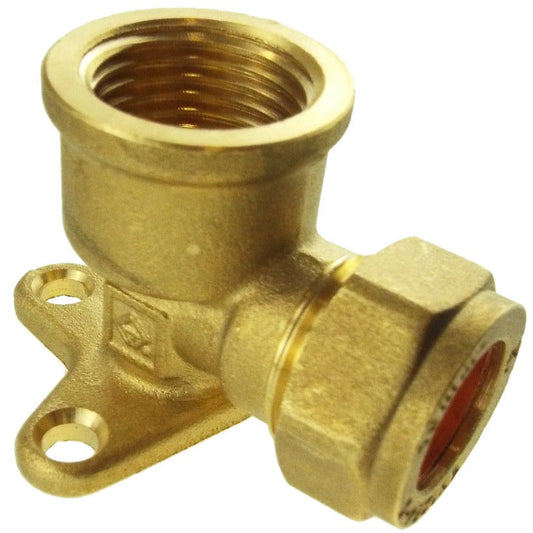 Wall-Mounted Copper Pipe Connector 15mm x 1/2" BSP Female