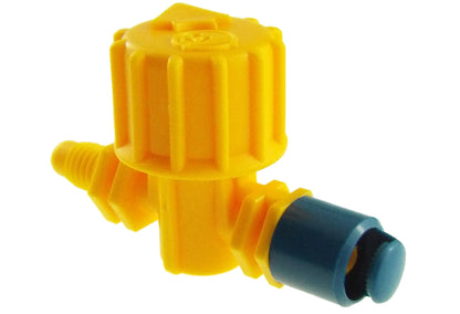 Antelco Vari-Jet™ 180° Adjustable Irrigation Nozzle – Blue Cap, Yellow Base
