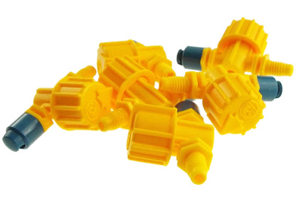 Antelco Vari-Jet™ 180° Adjustable Irrigation Nozzle – Blue Cap, Yellow Base