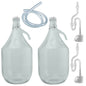 Set of 2 Glass Demijohns 5L Complete with Swing-Top Lid, Airlock, Bung and Tube