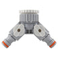 2 Way Tap Splitter Hose Connector Garden Valve BSP 3/4 1/2 Brass Plastic