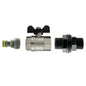1/2" BSP Water Butt Fitting Set with Metal Female Bib Tap and Male Quick-Connect Adapter