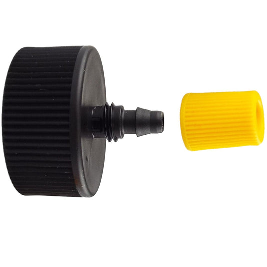 4mm Micro Tube Adapter with 3/4" BSPF Tap Connector – Black/Yellow