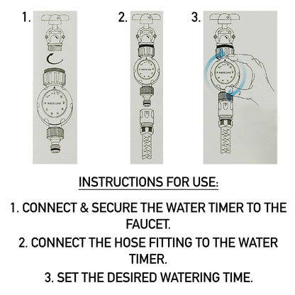 White Line Mechanical Garden Water Timer Controller