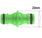 23mm Male Two-Way Hose Connector Green