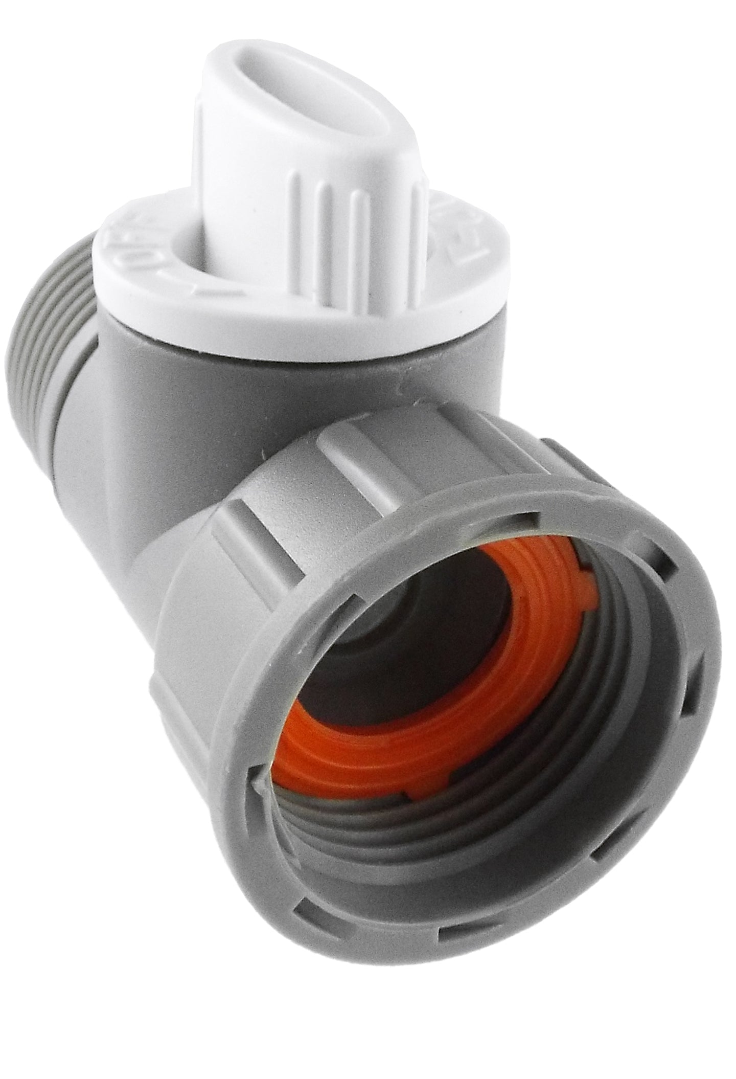 IBC 2” S60X6 Cap with BSP Valve and White-Lime Click Hose Connector