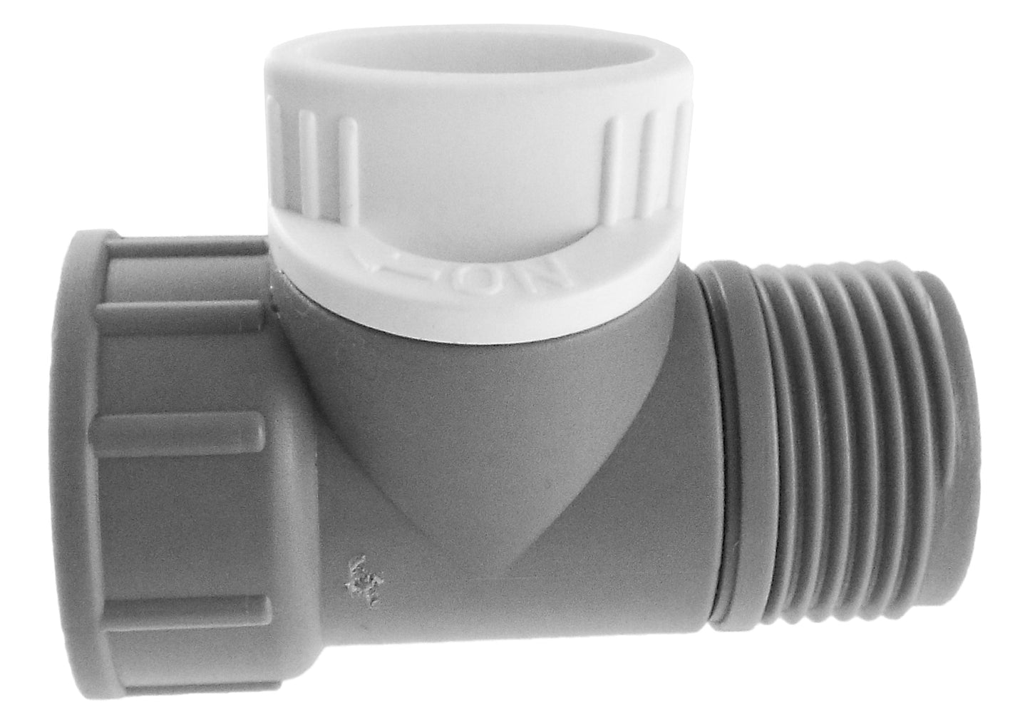 IBC 2” S60X6 Cap with BSP Valve and White-Lime Click Hose Connector