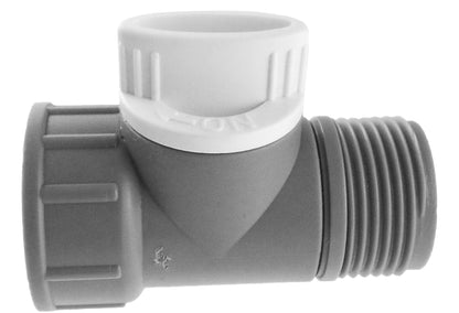 IBC 2” S60X6 Cap with BSP Valve and White-Lime Click Hose Connector