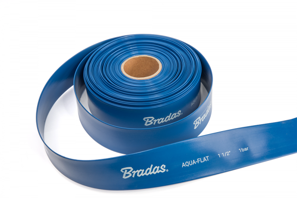 1″ Lay‑Flat Aqua Hose & Clip 30m