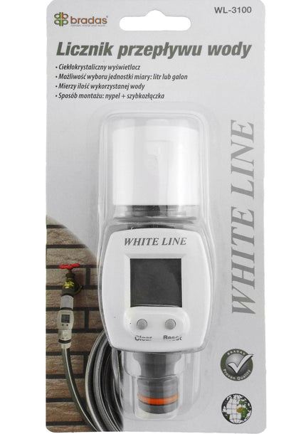 Water Flow Meter with Quick Snap-On Fitting