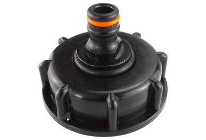 IBC 2” S60X6 Cap with Black Snap-On Male Connector