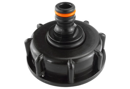 IBC 2” S60X6 Cap with Black Snap-On Male Connector