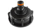 IBC 2” S60X6 Cap with Black Snap-On Male Connector