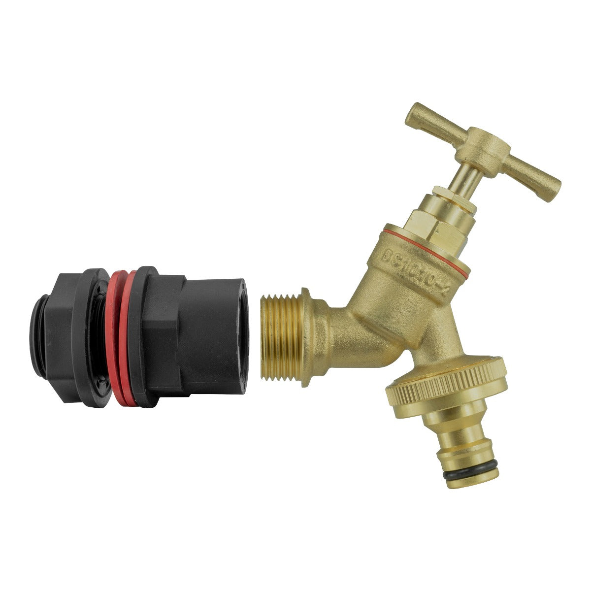 ½" Water Butts Set Inluding Brass Tap and Snap-On Quick Connect