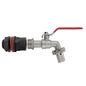 Rain Barrel Tap Kit 1/2" 3/4 BSP Water Butt Connector - Fit 21mm 26mm Hole