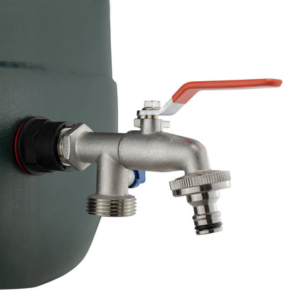 Water Butt Connection Kit 1/2’’ with Twin Outlet Tap & Drill Bit