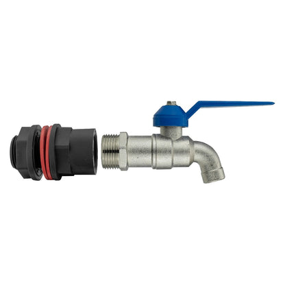 Water Butt Connector Set 1/2" with Classic Tap and Drill Bit