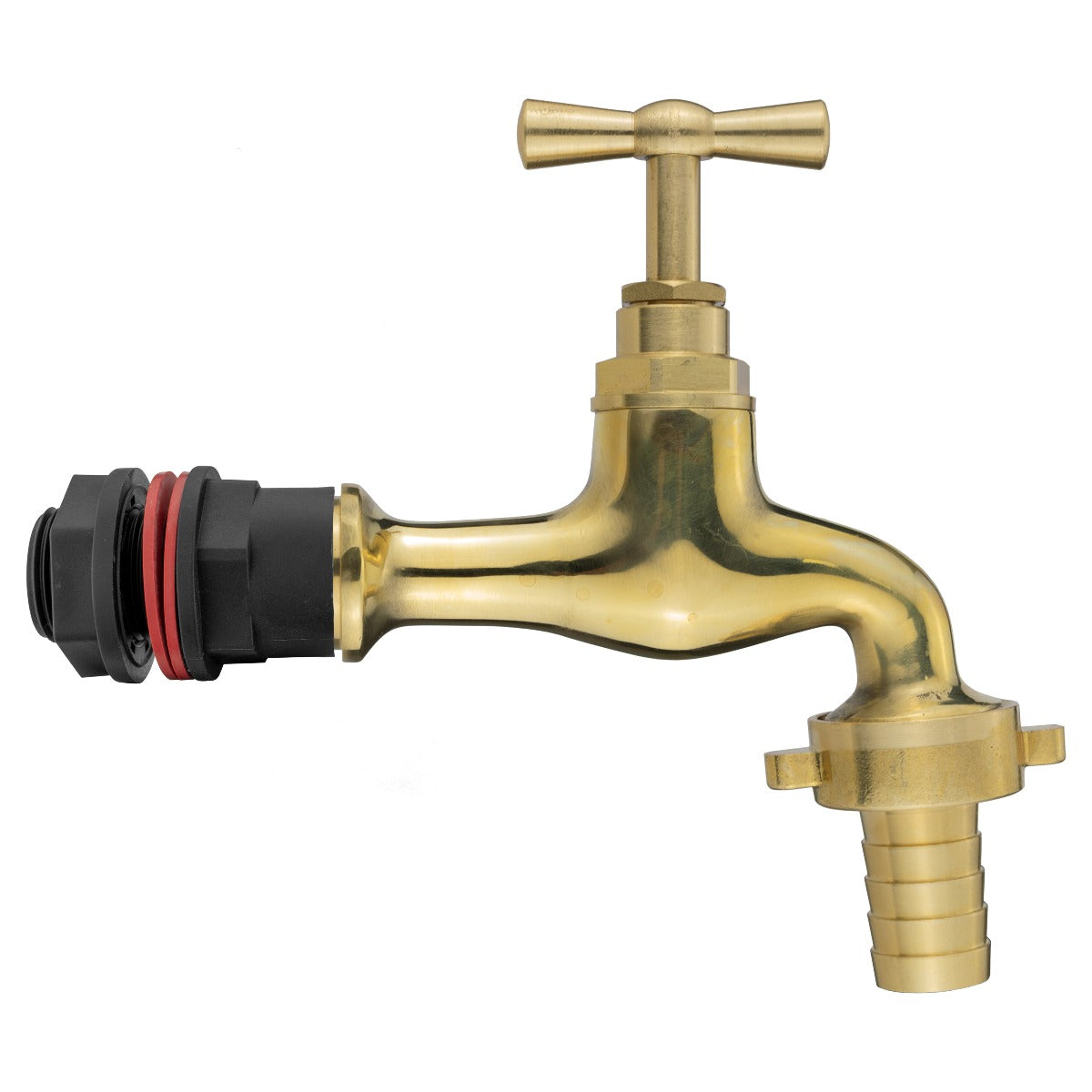 Water Butt Connector Set ½” with 13mm Polish Brass Tap Outlet and Drill Bit