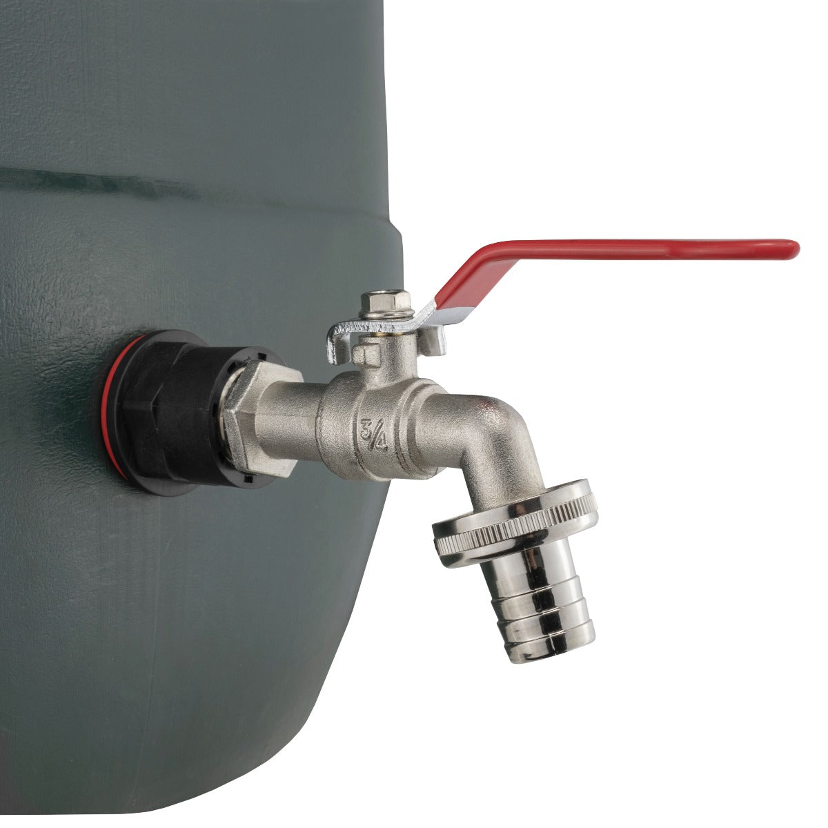 ¾" Water Butt Set with Lever Tap, Hose Barb & Drill Bit