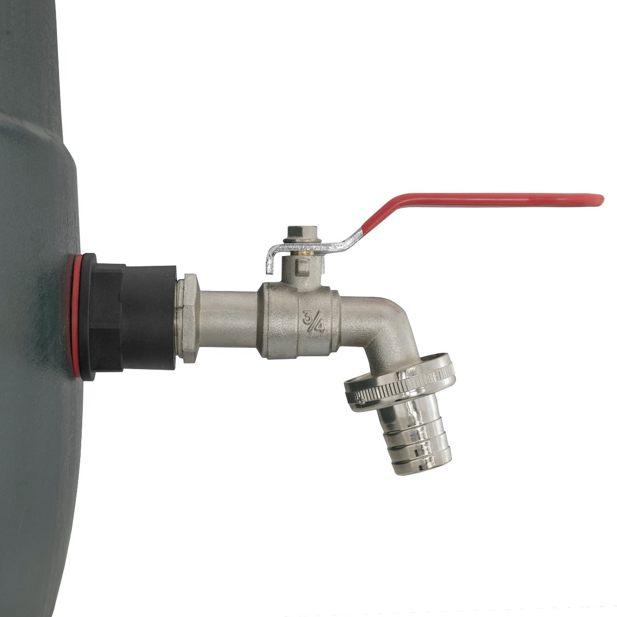 ¾" Water Butt Set with Lever Tap, Hose Barb & Drill Bit