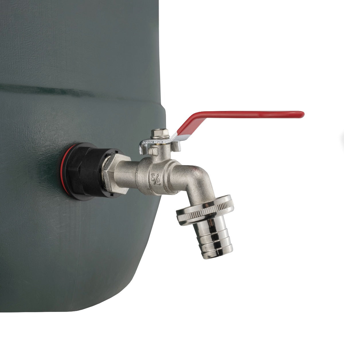 ¾" Water Butt Set with Lever Tap, Hose Barb & Drill Bit