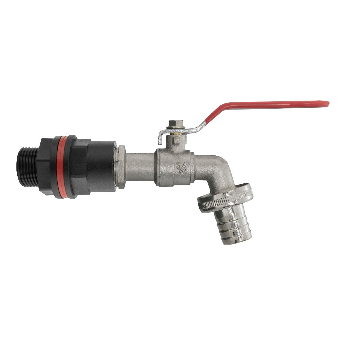 ¾" Water Butt Set with Lever Tap, Hose Barb & Drill Bit