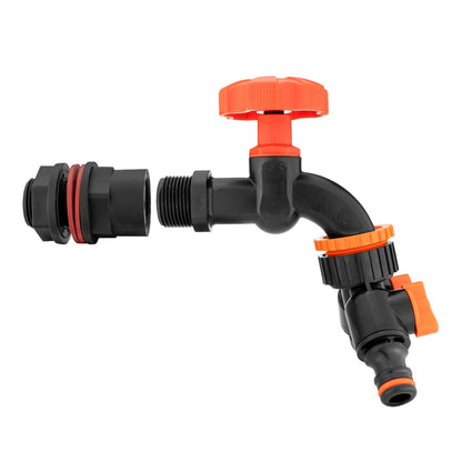 3/4’’ Water Butt Set with Black PP Tap, Tap Splitter and Drill Bit